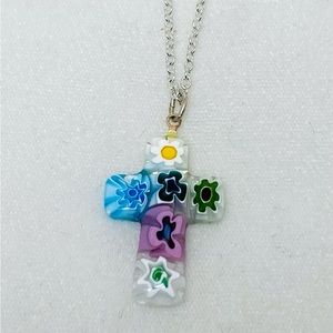 💐2@30.00💐 Murano Venetian glass cross